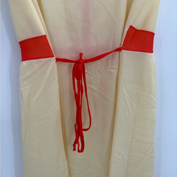 Vintage y2k sears 60s sheer nightgown yellow trim retro 70s dress 32-34 small - Picture 8 of 16
